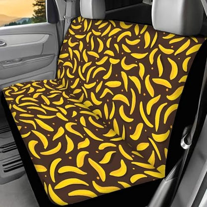 AFPANQZ Banana Car Rear Seat Covers Set Universal Fabric Cloth Car Seat Cover Automatic Backseat Protector Fit SUV Truck Van Dog Back Seats Protection Dust-Proof Washable - Image 2