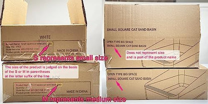 Sfozstra High Sided Cat Litter Box: Semi Open Anti Splash Easy Assembly - Image 2