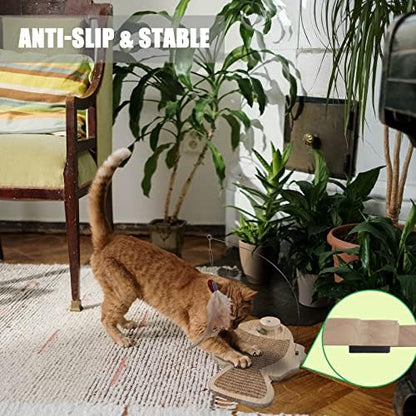 Petest Interactive Cat Toy Natural Sisal Cat Scratcher Toy with Catnip Balls, Fish Design - Image 5
