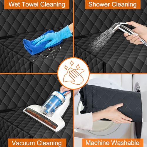 Waterproof Dog Backseat Cover for Cars, Non-Slip Pet Seat Protector, Black - Image 5