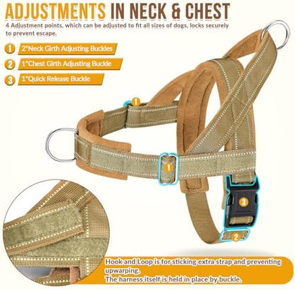 SlowTon No Pull Dog Harness and Leash Set - Heavy Duty, Soft Padded - Image 5