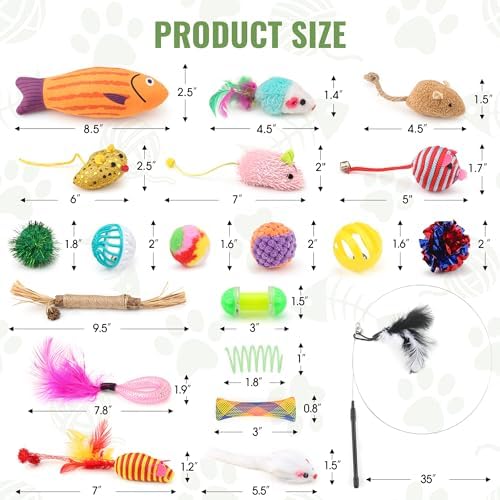 Fashion's Talk Cat Toys Variety Pack for Kitty 20 Pieces - Image 6
