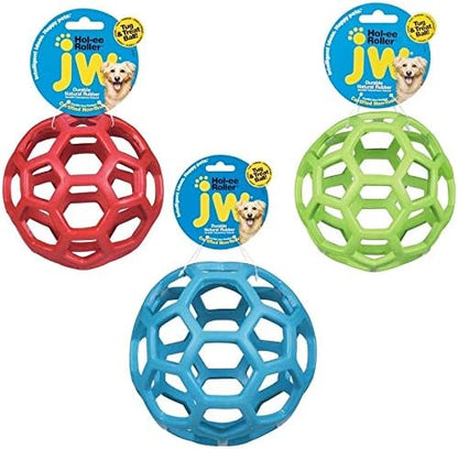 JW Pet HOL-ee Roller, Natural Rubber, Small 3in, Colors May Vary - Image 2