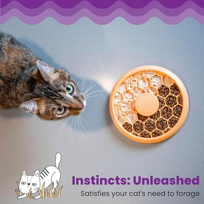 Catstages Slow Feeder Bowl & Treat Puzzle Cat Toy, Aids Digestion, 6.6" - Image 5