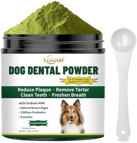 Dog Dental Powder, Easy Teeth Cleaning, Breath Freshener, Plaque Remover by Unknown