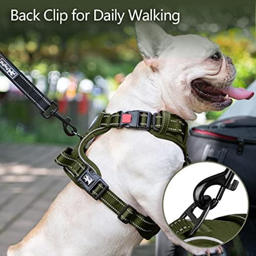 PoyPet No Pull Dog Harness, Reflective Vest with 2 Leash Clips & Handle - Image 4