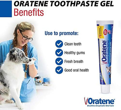 Pet King Brands ZYMOX Oratene Brushless Toothpaste Gel for Dogs and Cats, 2.5oz - Image 2