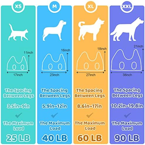 Pet Grooming Hammock Harness with Nail Clippers/Trimmer, Nail File, Comb, Cute Printed Breathable Cats & Dogs Hammock Sling for Grooming (XL, Black) - Image 2