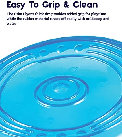 Petstages Orka Flyer Royal Blue Flying Disc Dog Fetch Toy - Image 5