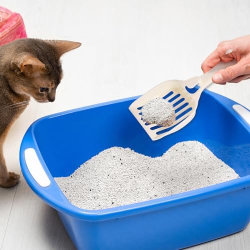 COMNICO Cat Litter Scoop, Durable Plastic Kitty Litter Sifter Scooper with Wide Slats Comfy Handle Deep Shovel Pooper Lifter Captures All Clumps for Easy Sifting Pine Pellets Box (Milky White) - Image 5