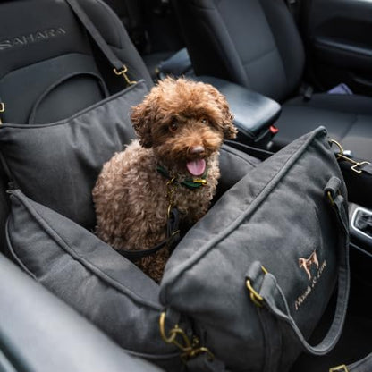 NOAH & PAW Small Dog Car Seat for Small Medium Pets with Harness Clip, 4X Safety Feature, Washable, Waterproof Dog Seat for Car, Orthopedic Foam Wrapped with Plush, Canvas Material - Image 4