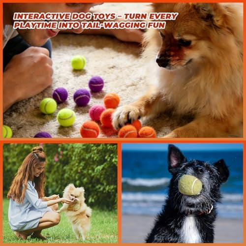 INSUM 1.5 Inch Mini Tennis Balls for X-Small Dogs & Cats, 20/40 Pack Soft Fetch Play Toys for Puppies & Kittens, Training & Indoor Outdoor Exercise - Image 7