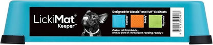 LICKIMAT Indoor Keeper Dog Feeding Station - Slow Feeder Lick Mat Keeper for Dogs Food, Treats, Yoghurt & Peanut Butter - Extend Licky Mats for Dogs into Full Feeder, Turquoise