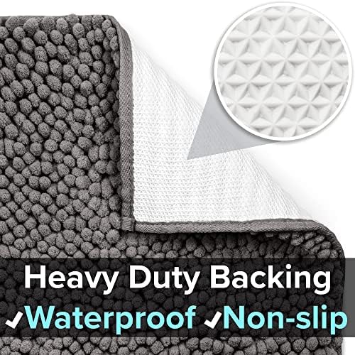 CatGuru Cat Litter Mat, Medium, Extra Large, XXL, Waterproof Litter Box Mat, Non Slip Kitty Litter Mat, Machine Washable Litter Trapping Mat, Soft Litter Tray, Cat Stuff (XXL, Dark/Heavy-Duty) - Image 3