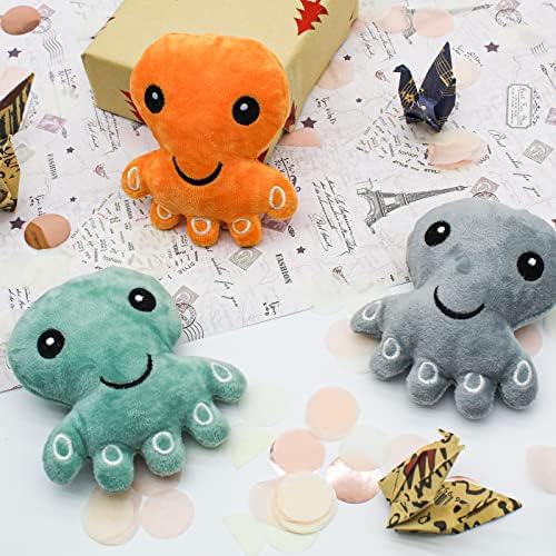 Andiker Cat Catnip Toys, 3Pcs Cat Interactive Toys for Indoor Cats, Soft Plush Kitten Chew Toys with Crinkle Paper for Relieve Stress, Reduce Boredom, Teething (Octopus) - Image 5