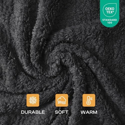 1 Pack 3 Calming Blankets Fluffy Premium Fleece Pet Blanket Soft Sherpa Throw for Dog Puppy Cat Black Small (23”x16'') - Image 2