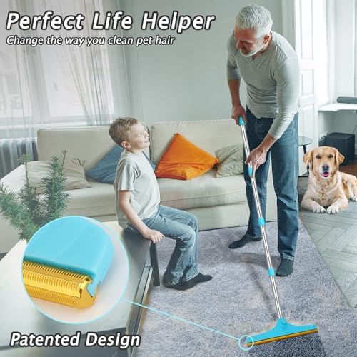 Carpet Rake for Pet Hair Removal Tool, Dog Cat Hair Remover for Furniture - Image 2