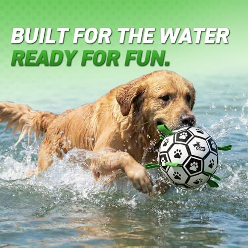 QDAN Dog Toys for Small Medium Puppy, Soccer Ball for Dogs with Straps - Image 5
