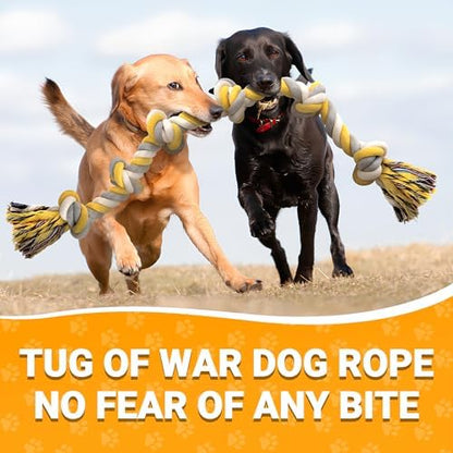 Norvy XXL 6-Knot Dog Rope Toy for Large Dogs Aggressive Chewers 40in Long Heavy Duty Rope Toy Almost Durable Dog Tug Toy Puppy Cotton - Image 6