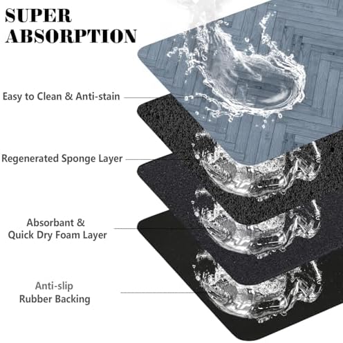 Dog Food Mats for Floors Absorbent, Pet Cat Food Mat - Quick Dry Dog Bowl Mats for Food and Water, Eco-Friendly Boho Pet Supplies - Image 3