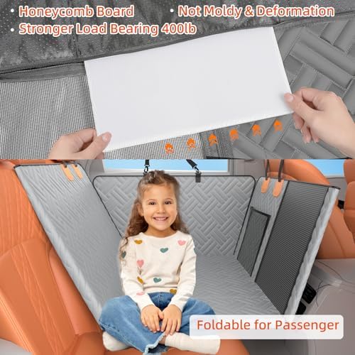 Back Seat Extender for Dogs,Hard Bottom Car Seat Cover for Dogs - Image 5