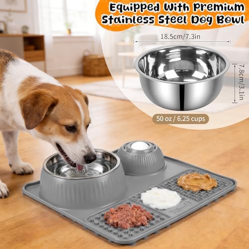 Dog Lick Bowl with Rolling Ball for Liquid and Thick Treat - Image 5