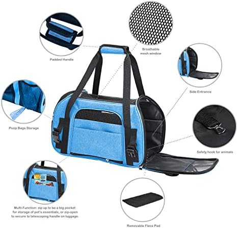JESPET Soft-Sided Airline-Approved Dog & Cat Carrier Travel Bag - Image 5