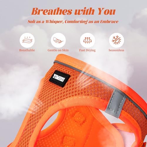 No Pull Dog Puppy Harness and Leash Set Reflective Mesh Vest Medium - Image 3