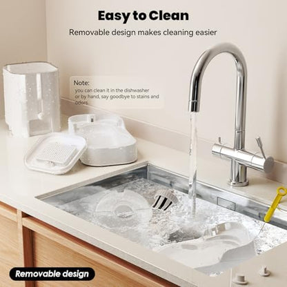 JUNSPOW Automatic Cat Feeder & Water Dispenser Set (Bowl not Included) - Image 6
