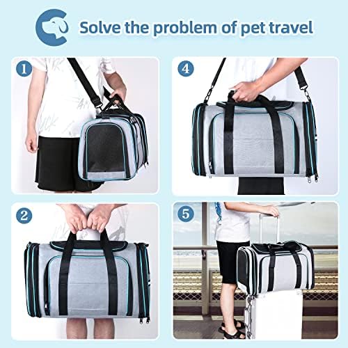 Cat Dog Airline Approved Expandable Pet Carrier for Small Pets - Image 4