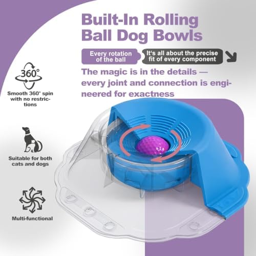 Dog Licking Bowl with Rolling Ball, Lick Toy, Anti Boredom Toys - Image 3