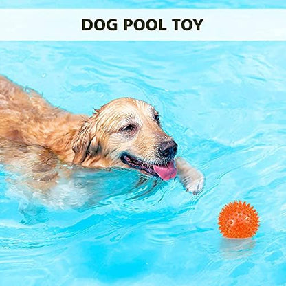 petizer 6 Pack 2.5” Squeaky Dog Toy Balls, Floating Dogs Pool Balls, Spiky Dog Balls, Durable Interactive Fetch Toys for Puppy, Dog Chew Toys for Teething (2.5", Small Dog) - Image 3