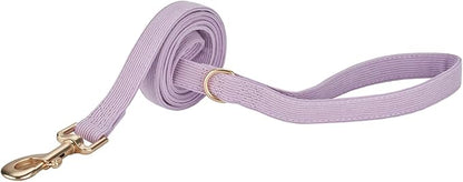 Soft Corduroy Fibric Dog Leash, 5 Feet Length Lead with Heavy Duty Rotating Hook, for Small Medium Dogs.(S,Purple)