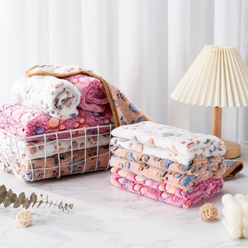 1 Pack 3 Blankets for Dog Puppy Cat (Small 23x16'', Pink, Yellow, Blue) - Image 7