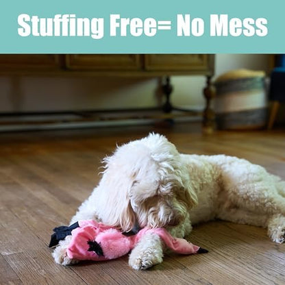 SPOT Skinneeez Flamingo 19 Inch Stuffing-Free Plush Dog Toy with Dual Squeakers – Long Interactive Chew Toy for Medium and Large Dogs – Mess-Free Play for Light & Moderate Chewers - Image 4