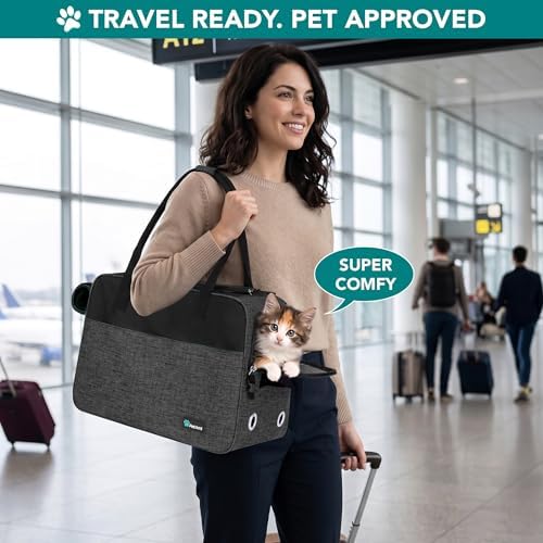 PetAmi Small Dog Purse Carrier with Pockets, Airline Approved, Charcoal - Image 6