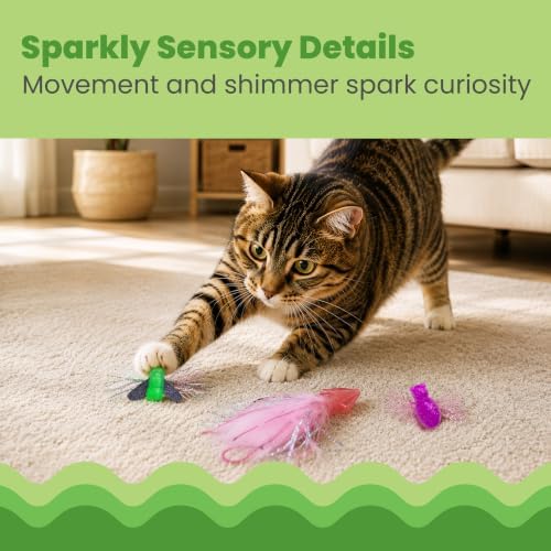 Catstages Squish Prey Cat Toys for Cats & Kittens, Multi-Textured Soft & Squishy for Bat & Carry, Catnip Infused, 2–5" Long, 3-Pack (Squid, Spider, Fly) - Image 4