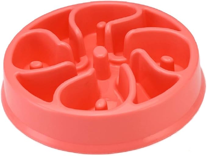 WenYing Slow Feeder Puzzle Dog Bowls, Interactive Bloat Stop Busy Bowl, Food Water Fun Feeding, Non-Slip Anti Choke Healthy Diet Bowls (Pink 1)