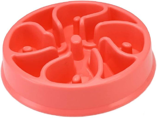 WenYing Slow Feeder Puzzle Dog Bowls, Interactive Bloat Stop Busy Bowl, Food Water Fun Feeding, Non-Slip Anti Choke Healthy Diet Bowls (Pink 1)