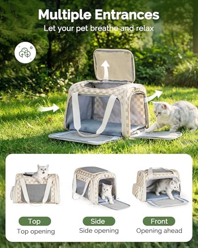 Homespon 34.5L Soft-Sided Cat Dog Carrier, Airline Approved Pet Bag - Image 4