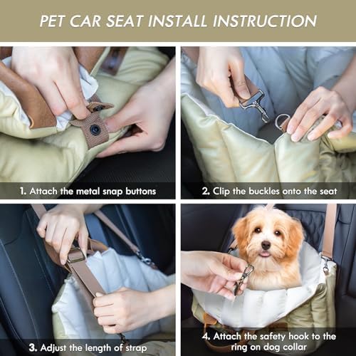 ClevaHome Small Dog Car Seat, Non-Slip Booster Seat for Dogs up to 10lbs - Image 5