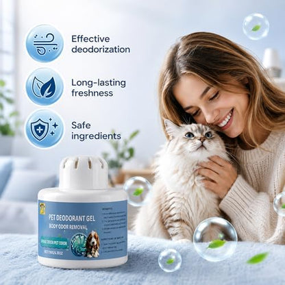 Pet Odor Eliminator for Strong Odor Gel, Pet Odor Eliminator Gel with Natural Tea Tree Oil, Air Fresheners Eco-Friendly, Safe Pet Deodorizer for Dog and Cat - Image 4