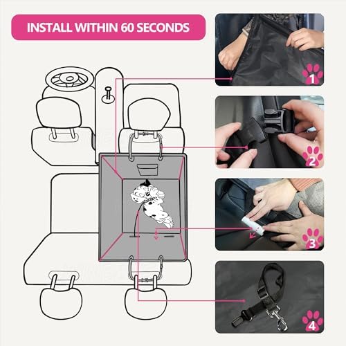 Medium Dog Car Seat - Scratchproof Waterproof Booster Seat for Large Dogs, SUVs, Cars & Trucks - 19" x 23" x 19" - Image 6