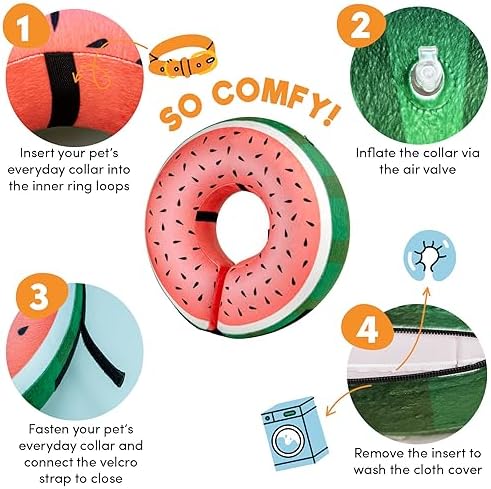 BENCMATE Inflatable Dog Cone Collar Alternative After Surgery Large - Image 2