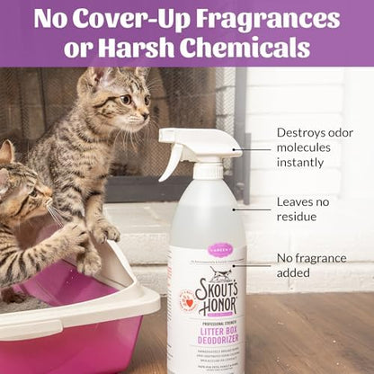 SKOUT'S HONOR Professional Strength Cat Litter Box Deodorizing Spray, 35 oz - Image 5