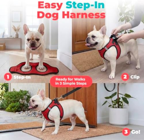 Voyager Step-in Air Dog Vest Harness - Red/Black Trim, X-Large - Image 3