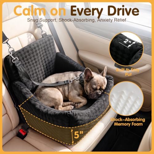 Topmart Dog Car Seat for Small Medium Dogs Under 35lbs, Cozy Pet Seat - Image 2