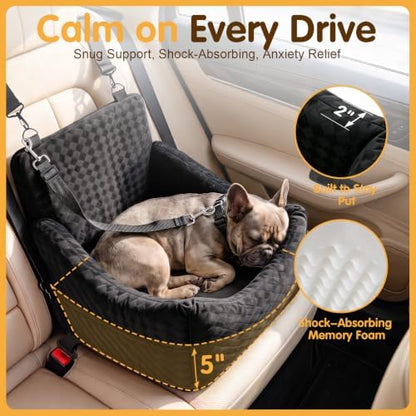 Topmart Dog Car Seat for Small Medium Dogs Under 35lbs, Cozy Pet Seat - Image 2