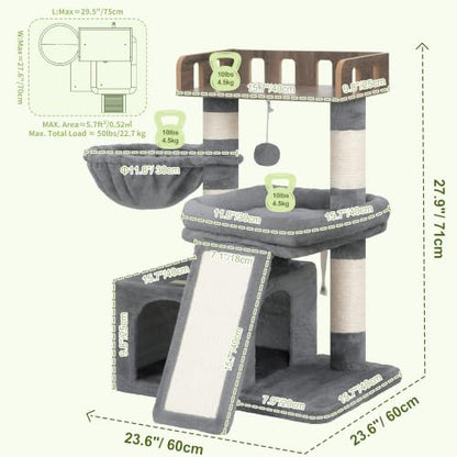 Heybly Cat Tree, Multi-Season Stable Cat Activity Tower, HCT207SW - Image 5