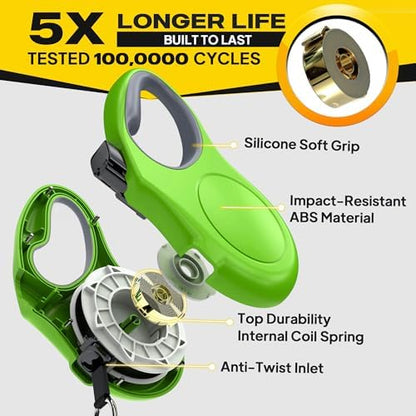 Fida Retractable Dog Leash, 16ft Heavy Duty Pet Walking Leash for Large Dog up to 110 lbs, Tangle Free. One-Hand Brake (Large, Green) - Image 4